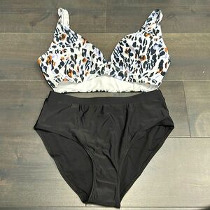 White leopard bikini